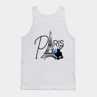 Paris summer sports skate boarding Tank Top